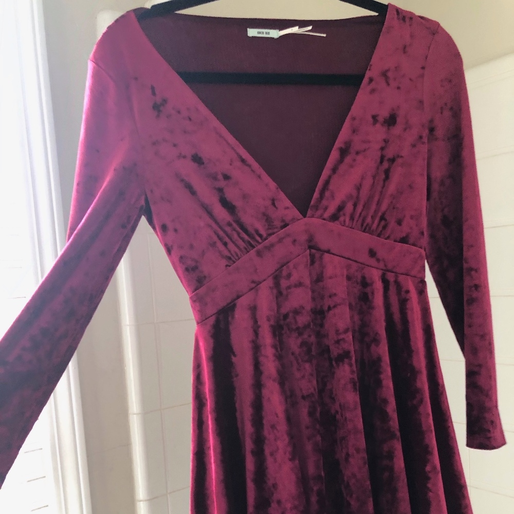 Kimchi Blue Red Velvet Dress size Small